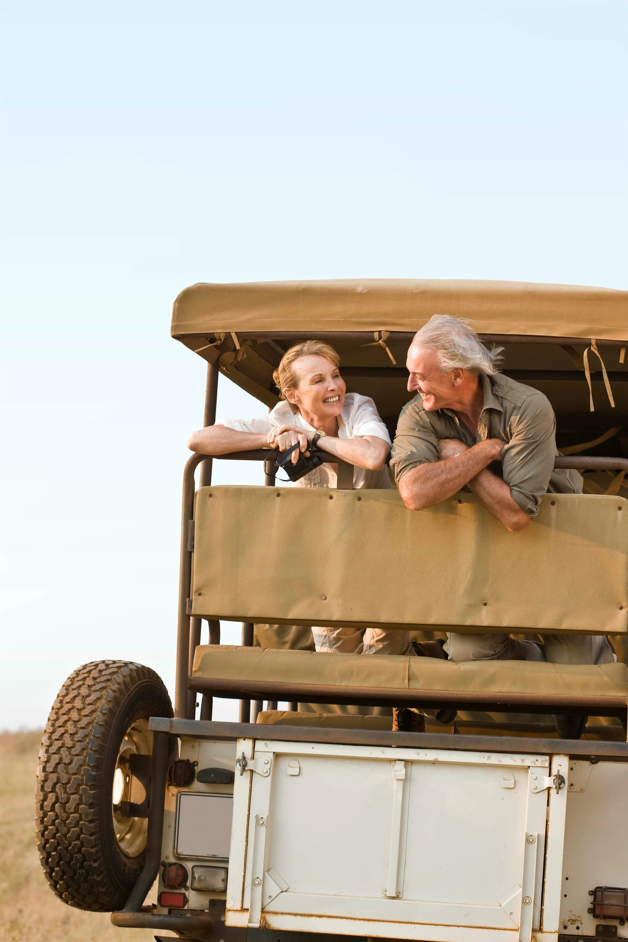 Travellers enjoying a jeep safari